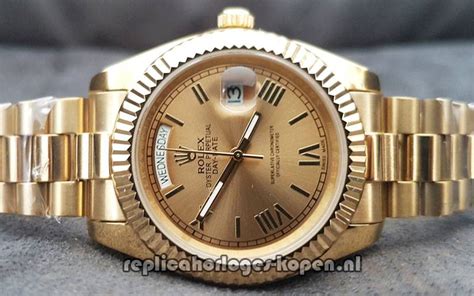 replica rolex van echt goud geneve